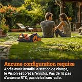WORX Landroid Vision L1300 Robotic Lawnmower WR213E.1 for Gardens up to 1300 m² - Intelligent Robotic Lawnmower without Boundary Cable - WiFi & Bluetooth - Active Obstacle Avoidance with AI Technology - 3