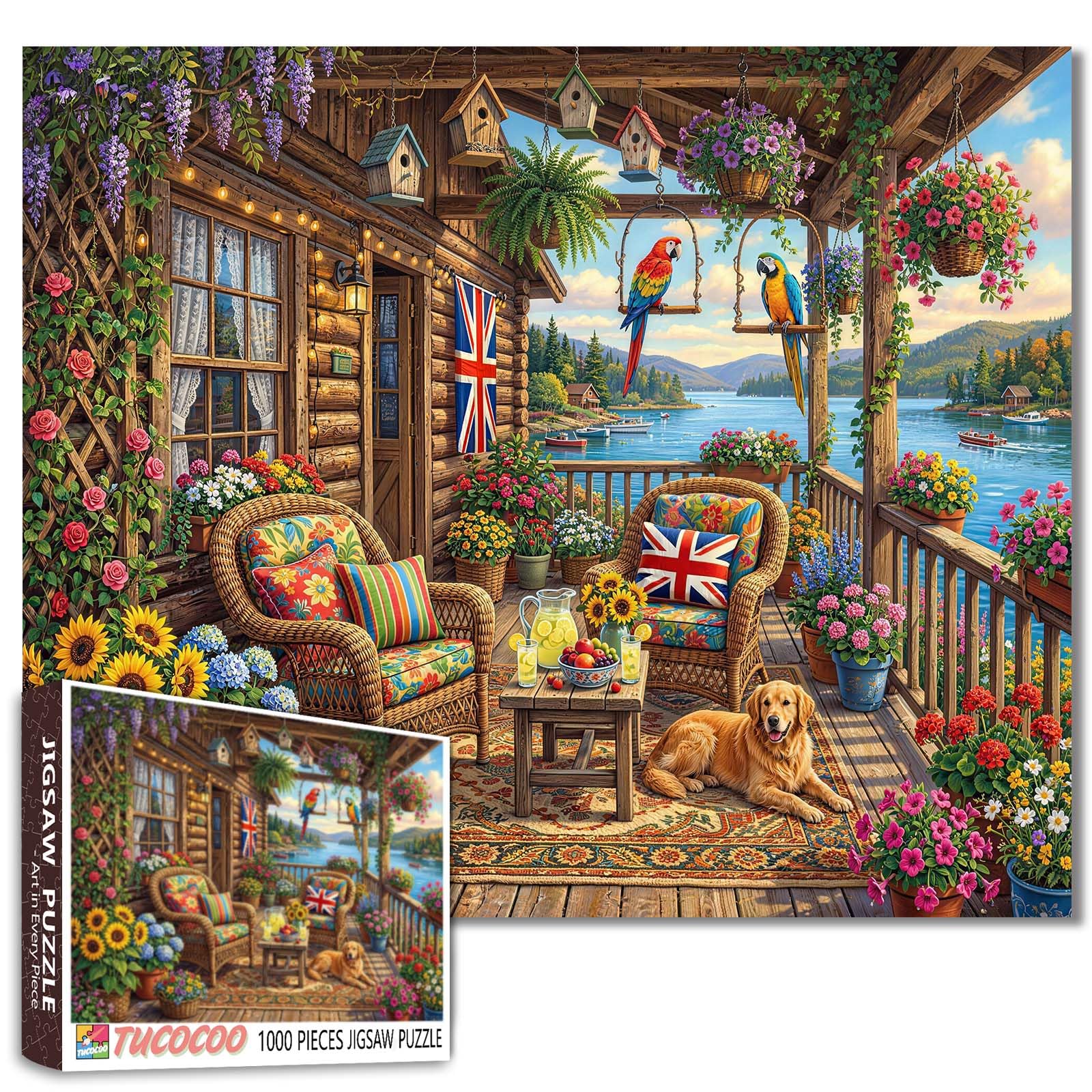Summer scenery Jigsaw Puzzles for Adults 1000 Pieces Country living Scene DIY Puzzles for Family Activity Games landscape Art Jigsaw Puzzles Home Wall Decor Craft Gifts 19.7 x 27.6 Inch โ image 1