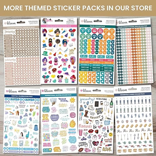 Miniatura 7 de bloom daily planners Paquete de calcomanías para planificador de profesores, calcomanías de planificación temática escolar para profesores,