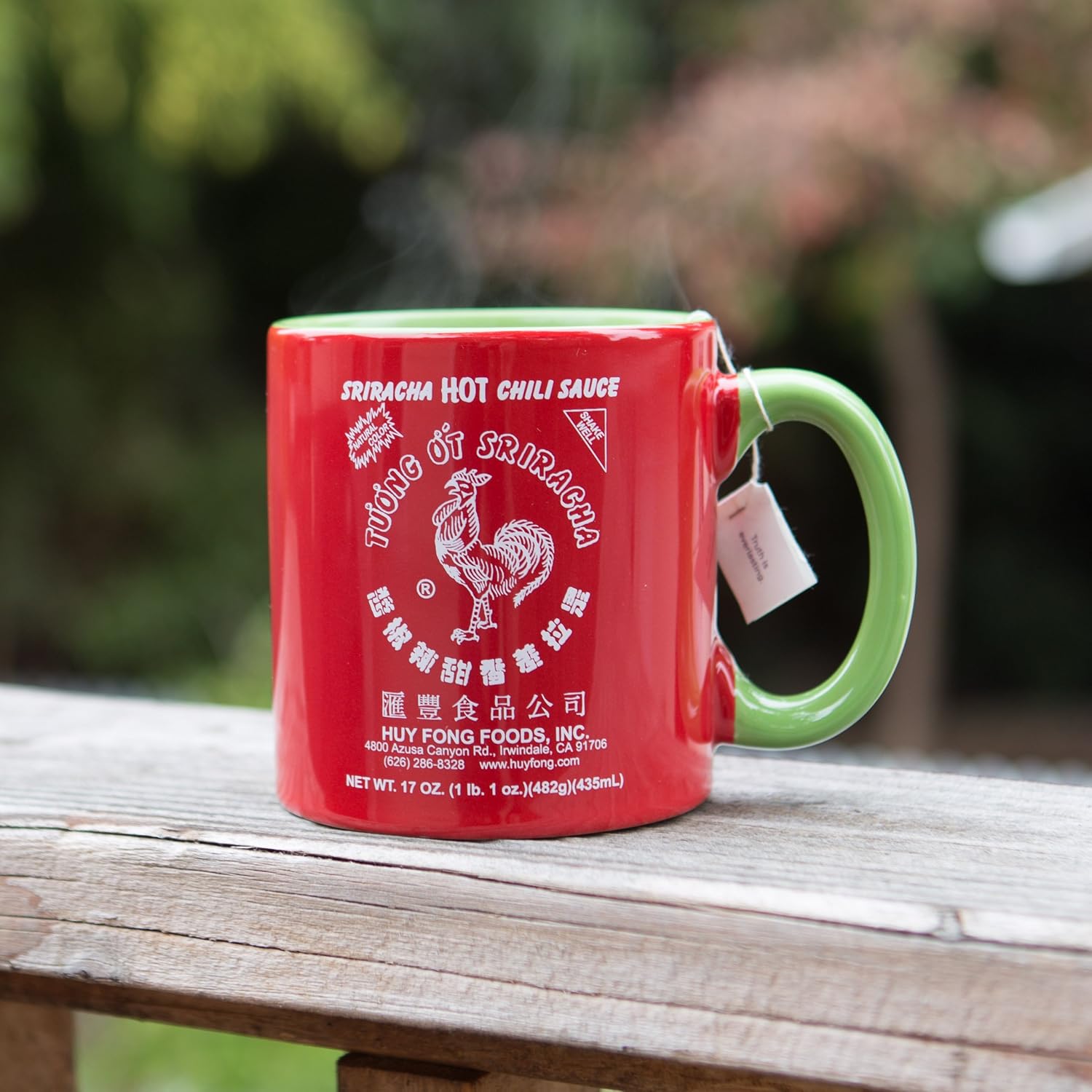 Sriracha Hot Chili Sauce Red & Green Ceramic Mug, Large, 19oz image 3