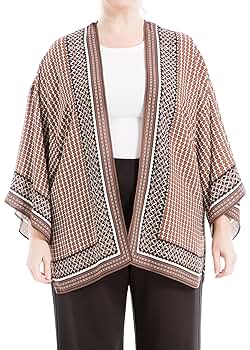 洋書 max TOP MODELS Max Studio Women's Plus Size Casual Long Sleeve Poly Crepe