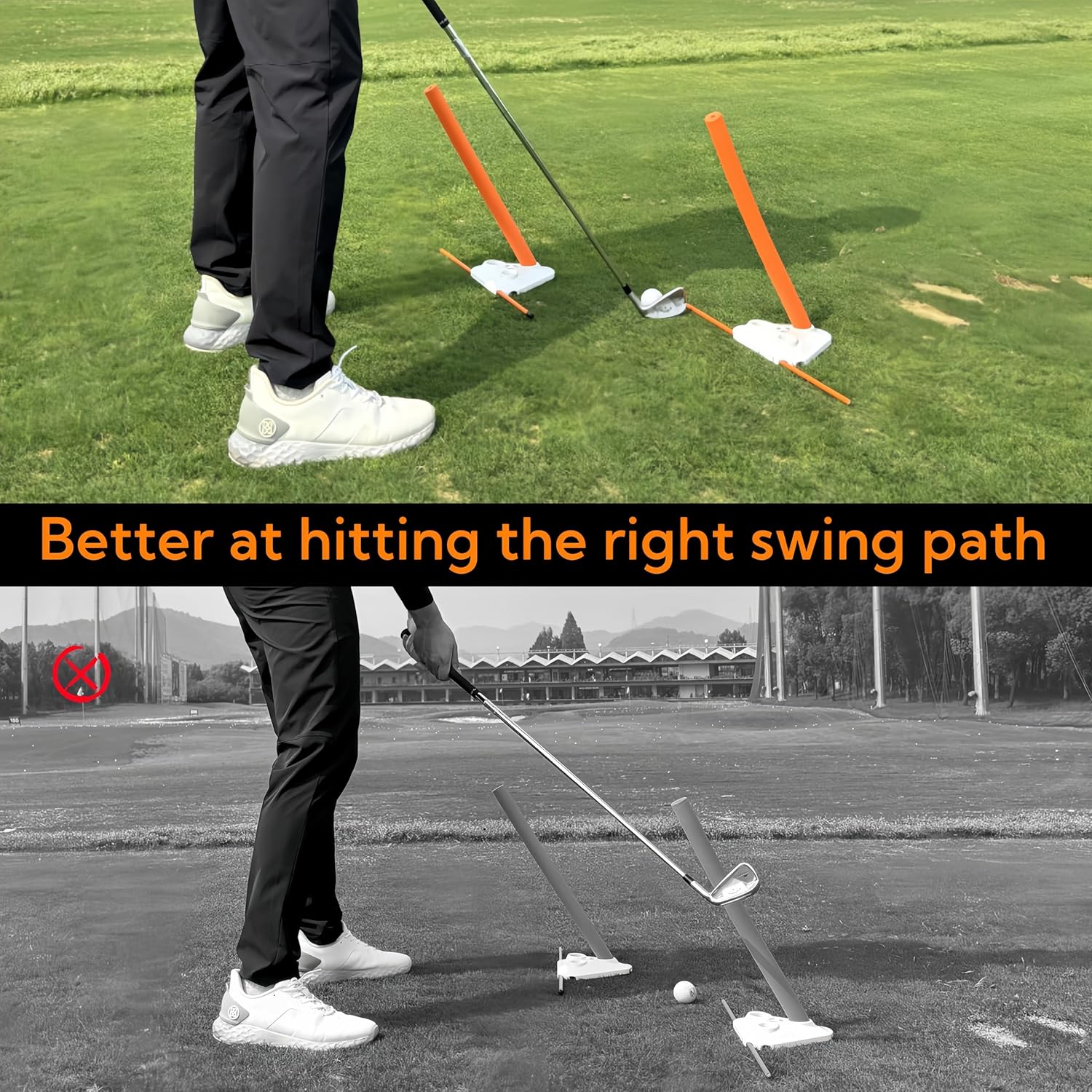 Golf Alignment Discs, Golf Alignment Tool, Blue Brick Golf Training aid, Correct Golf Swing and Putting Exercise, Help Golfers to Improve Their Swing Accuracy and Consistency.