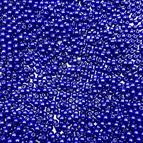 Miniatura 1 de 1800 cuentas de perlas de 0.157 pulgadas (0.157 in) de colores surtidos, espaciadores sueltos, redondas, checas, diminutos brillo satinado para