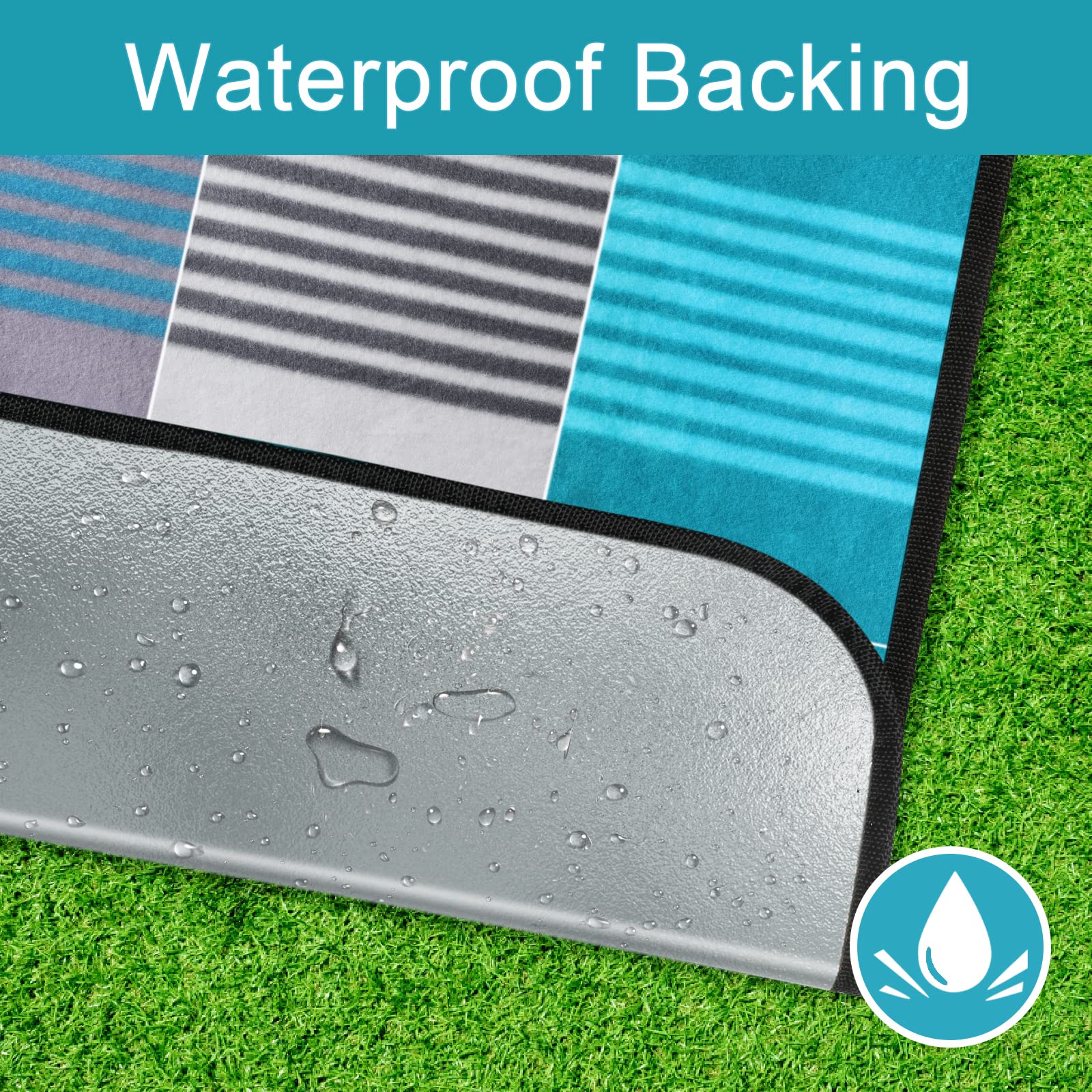 Coperta Picnic Impermeabile Witnewrage 200x200 Cm - Telo Spiaggia Con Maniglia, Resistente Sabbia E Calore - Foto 13