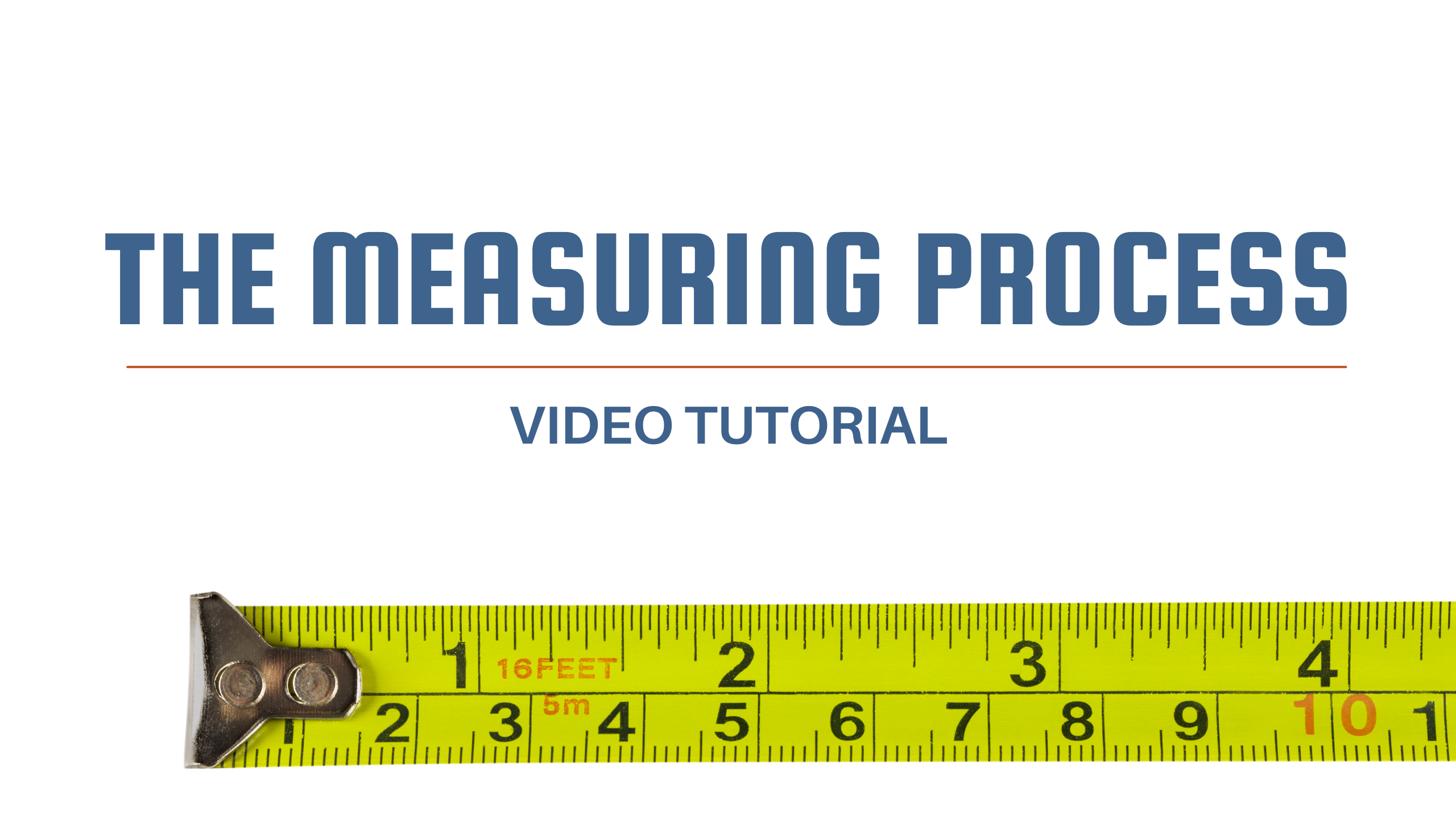 Watch The Measuring Process Video Tutorial on Amazon Live
