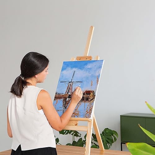 Miniatura 5 de Elan Lienzos estirados de 15.7 x 19.7 pulgadas, paquete de 6 lienzos para pintar lienzos a granel, lienzo estirado para adultos, lienzo en blanco