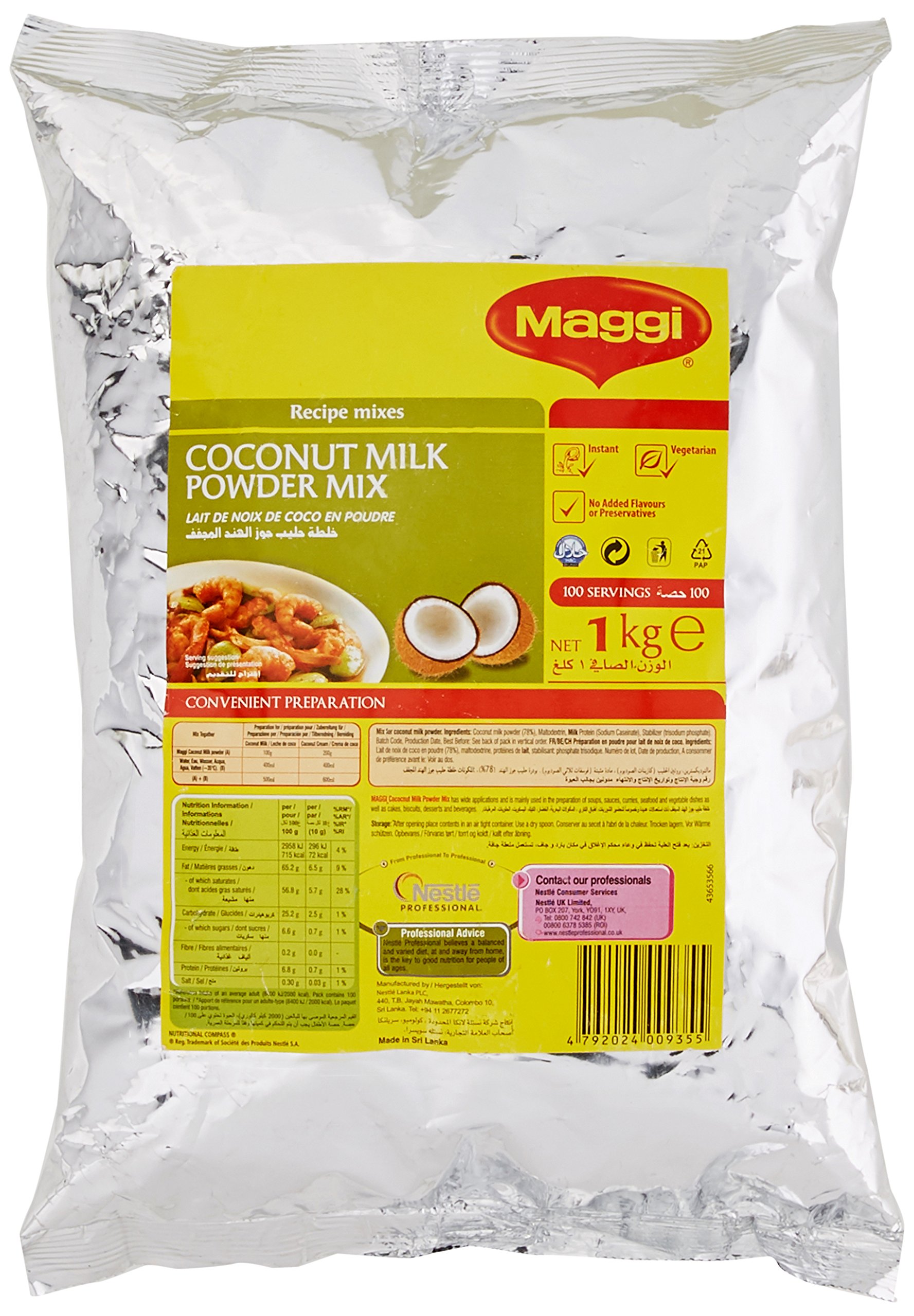 MAGGI Sri Lankan Coconut Milk Powder, 1 kg Buy Online in Portugal at