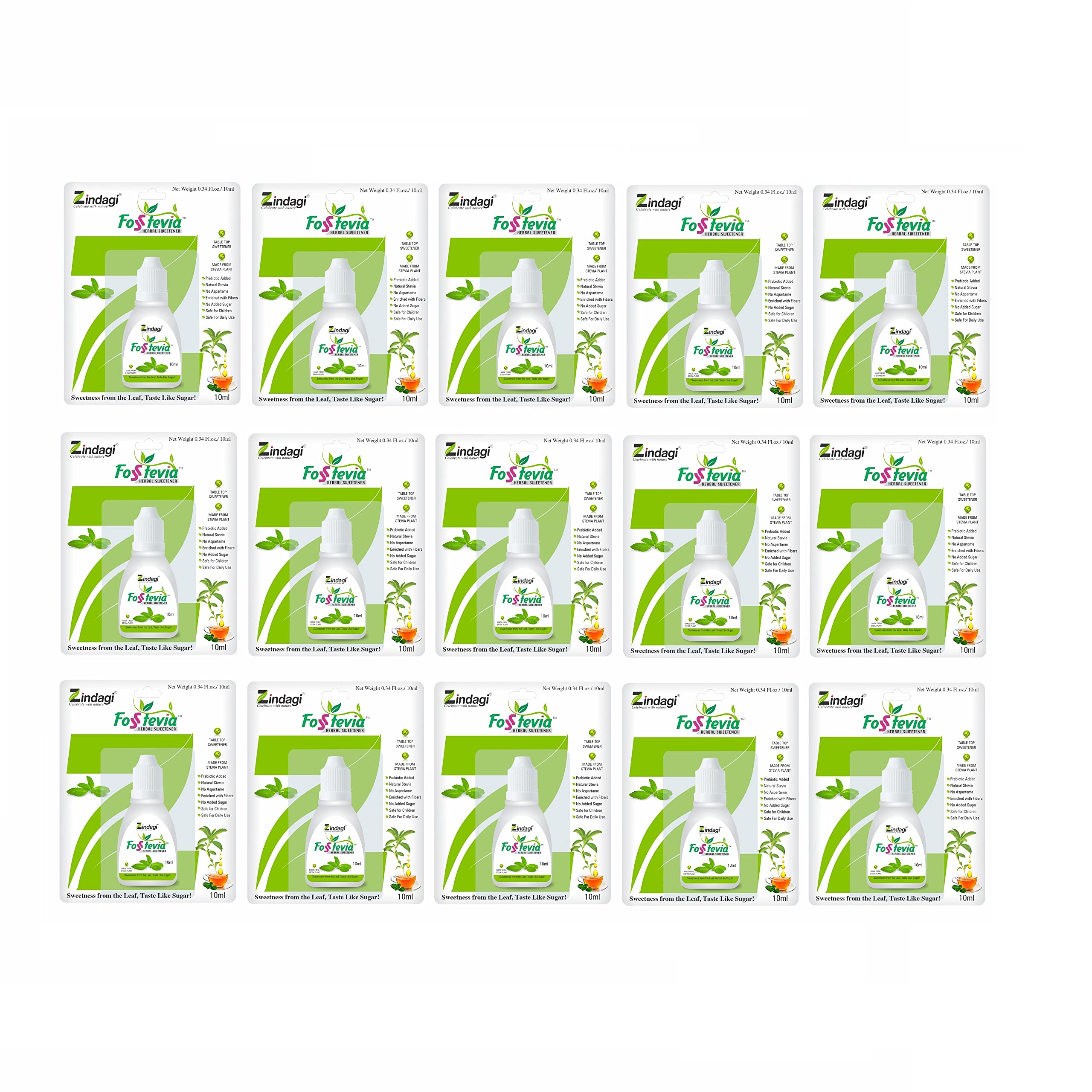 Zindagi Stevia Sugar Free Drops - Natural Zero Calorie & Diabetic Friendly Sweetener - Keto Sugar (Pack Of 15) (B079Z2KKTC) Amazon Price History, Amazon Price Tracker