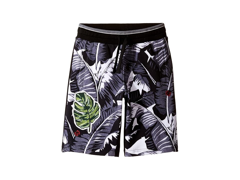 

Dolce & Gabbana Kids Banana Leaf Shorts (Big Kids) (Black) Boy's Shorts