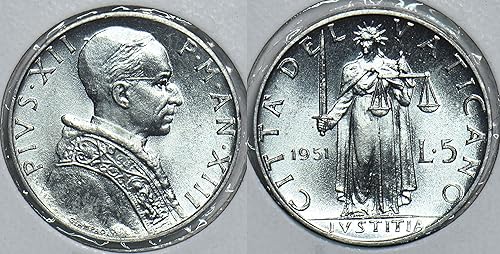 Collectible Coin Vatican 1951 5 Lire 299024