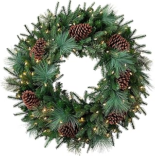 Balsam Hill Mixed Evergreen Christmas Wreath - 30