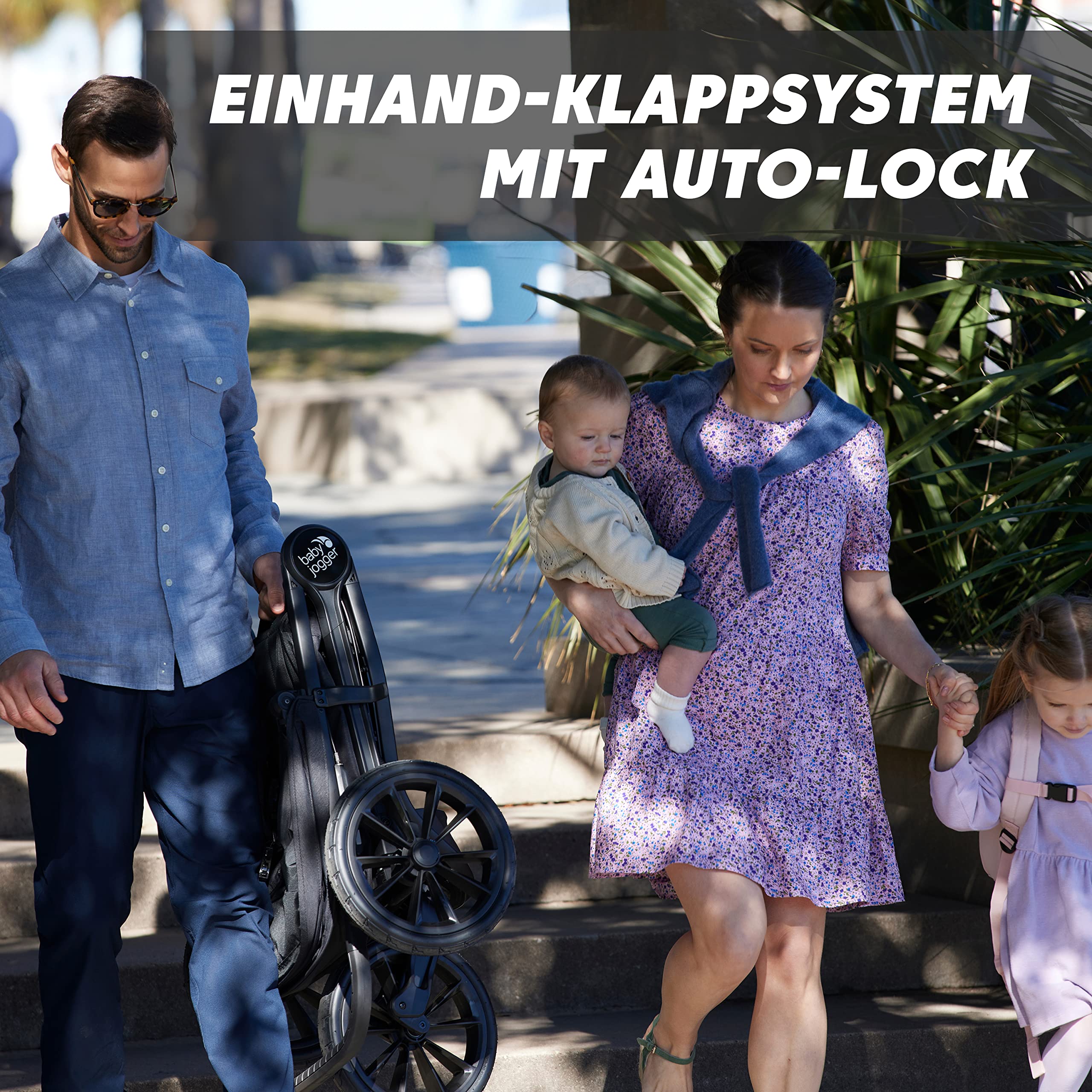 Baby Jogger City Elite 2 Kombikinderwagen für jedes Gelände, zusammenklappbar, Opulent Black