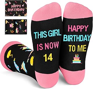 HAPPYPOP Birthday Gift Ideas for Daughter - 13-18 Year Old Birthday Socks for Teen Girls