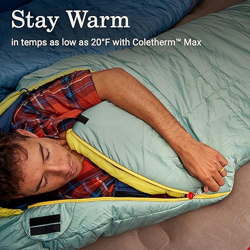 Miniatura 2 de Coleman Big Bay 02040F Cold-Weather Sleeping Bag, Adult Mummy Sleeping Bag with Headrest, Foot Ventilation, & Storage Sack, Big & Tall Options