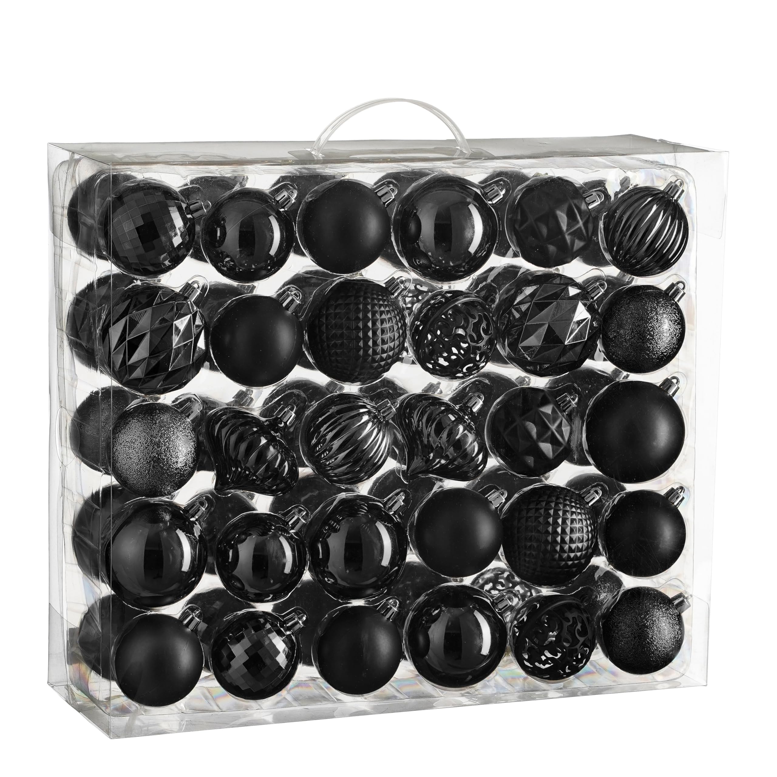 Boules de Noël incassables noires Ø7 cm MICA Decorations pour décorer sans risque