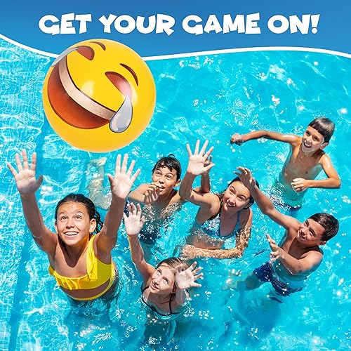 Miniatura 8 de Emoji Universo 12 pulgadas Emoji inflable pelotas de playa paquete de 12