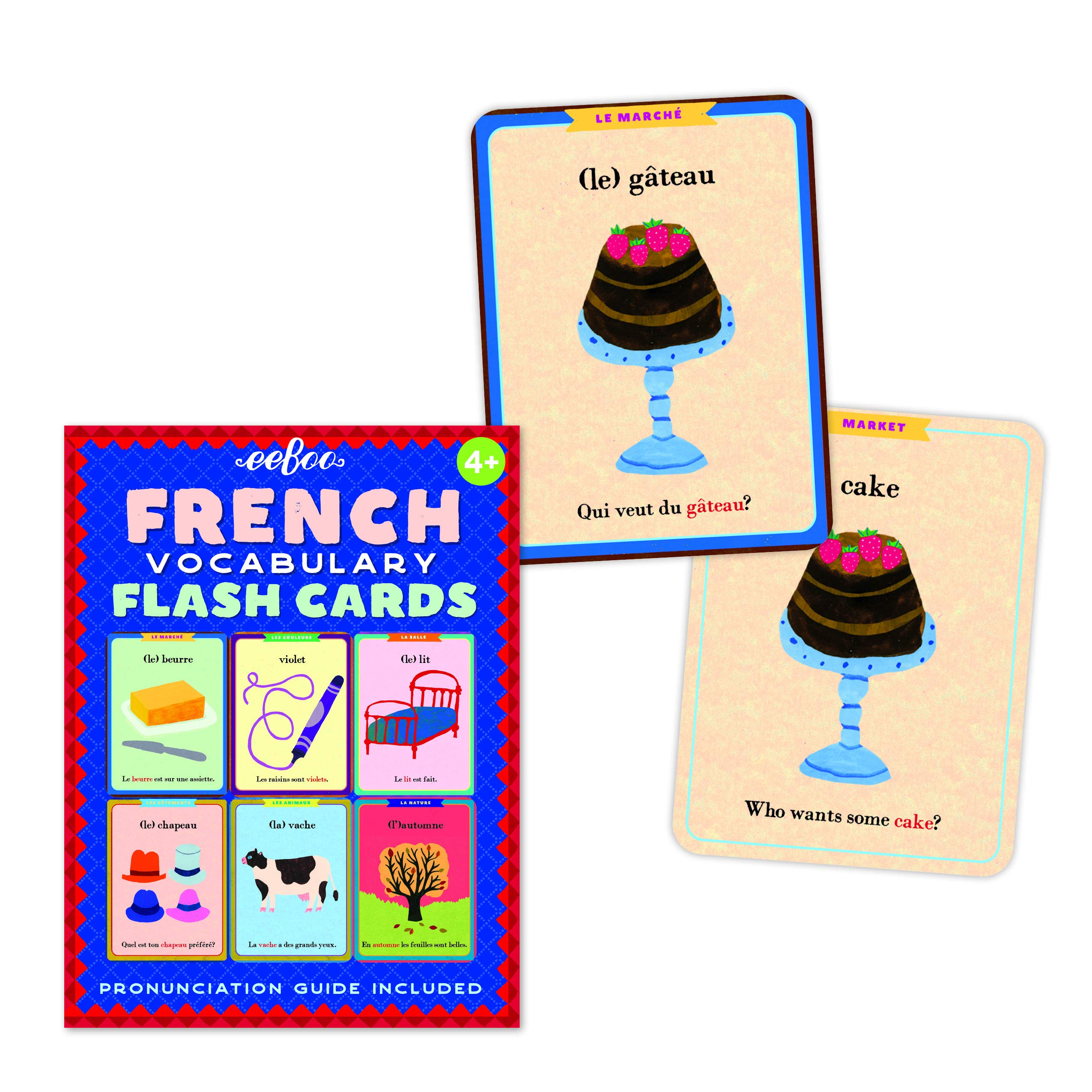Eeboo French Vocabulary Flash Cards Amazon Sg Toys