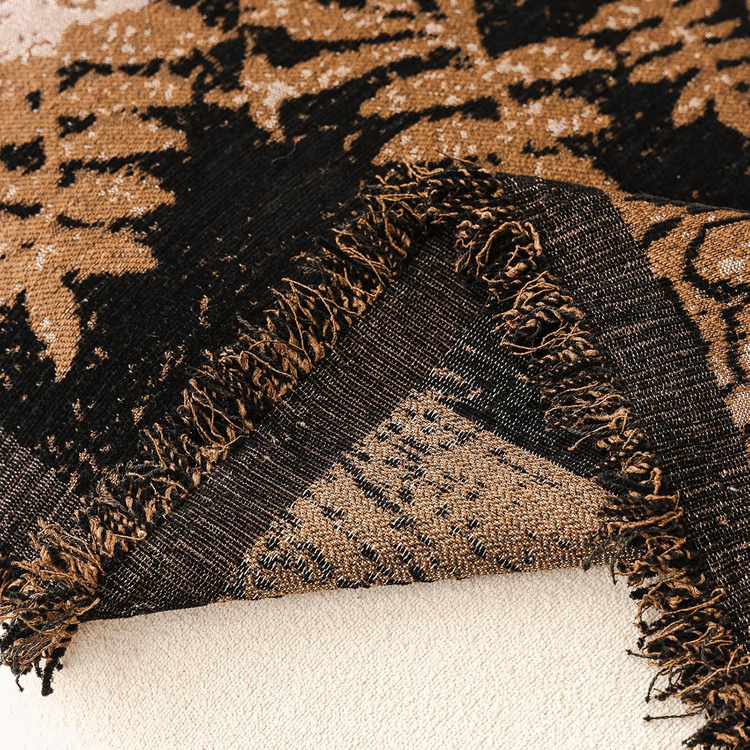 ROOMLIFE Couch Cover 3 Cushion Sofa, Washable Non Slip Furniture Sofa Protector Cover, Soft Chenille Sofa Slipcovers Sectional L Shape Dogs Couch Cover Throw Blanket with Tassels 71''X150''