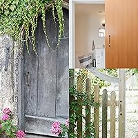 Vista 6 de OVOV Paquete de 2 manijas de puerta de granero para puerta de jardín de madera, cobertizo, puerta de gabinete (bronce)