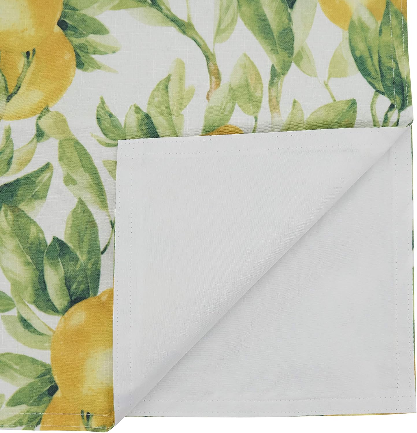 Vibrant Lemon Printed Polyester Table Runner
