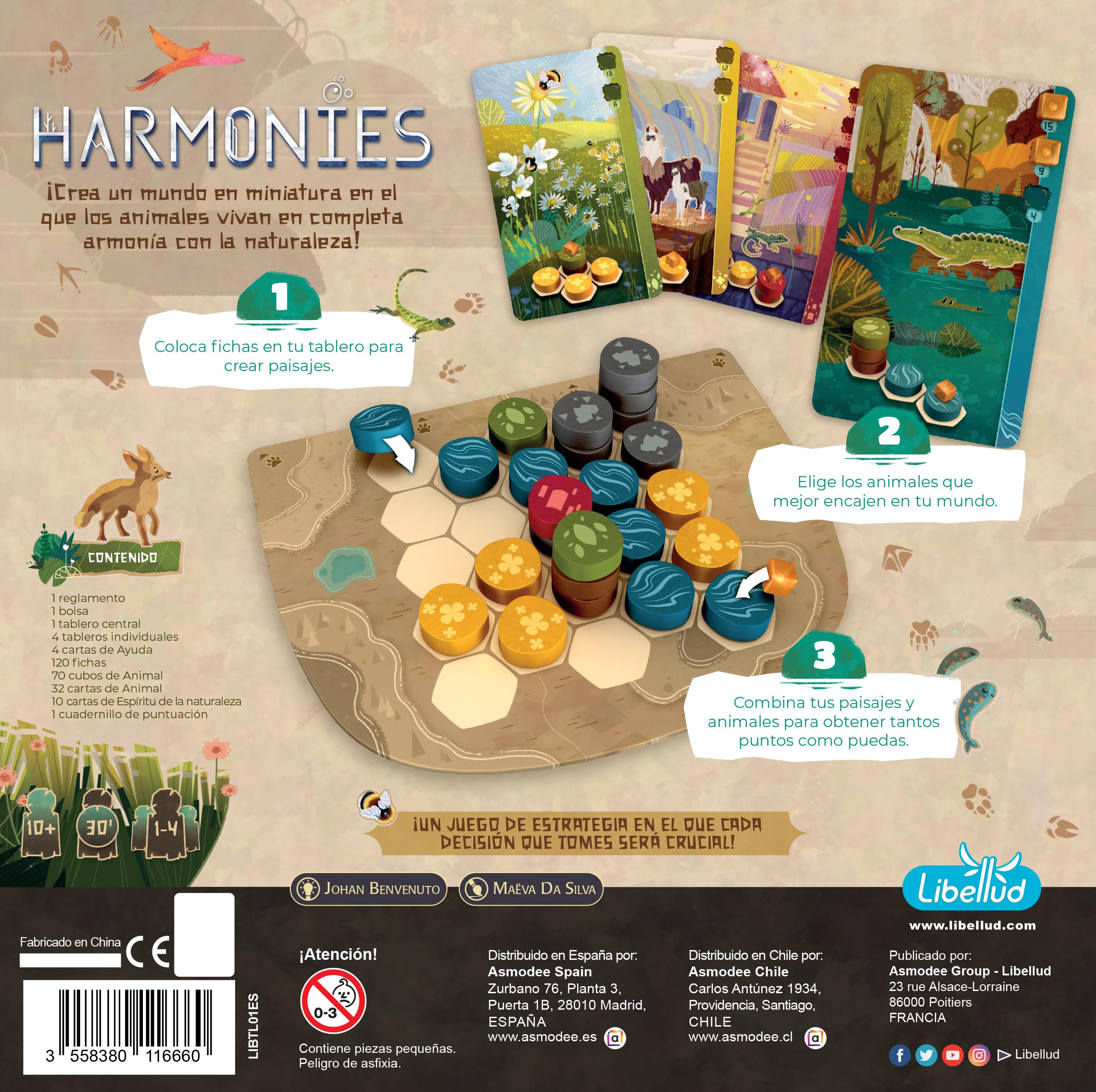 Asmodee Harmonies Juego de Mesa Estrategia Familias Adultos 10+ Años 1-4 Jugadores 30 Minutos Español