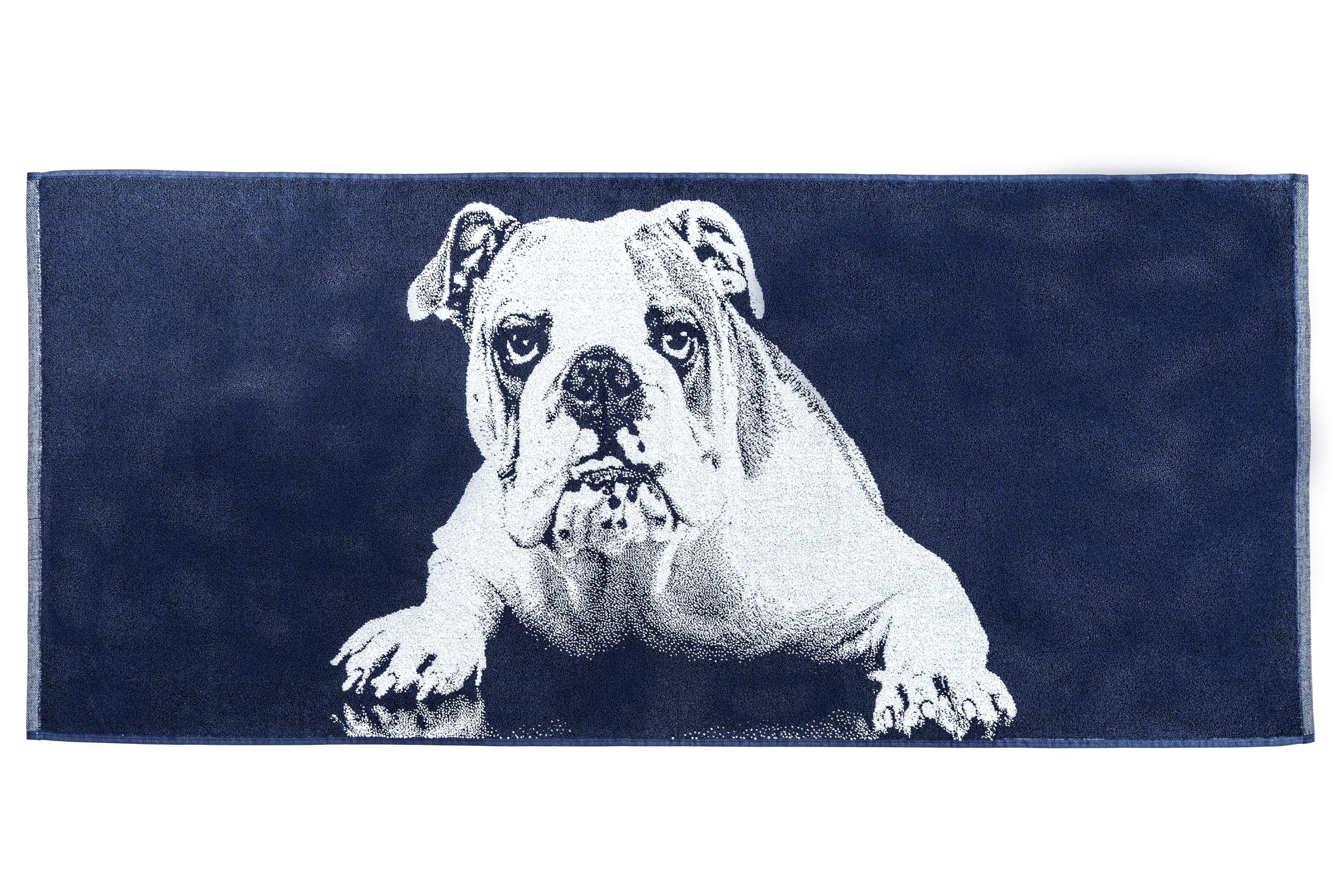 Toalla de baño 100% algodón, diseño de Bulldog Inglés, para adultos y niños, toalla de playa y toalla deportiva, diseño de perro, 67 x 150 cm