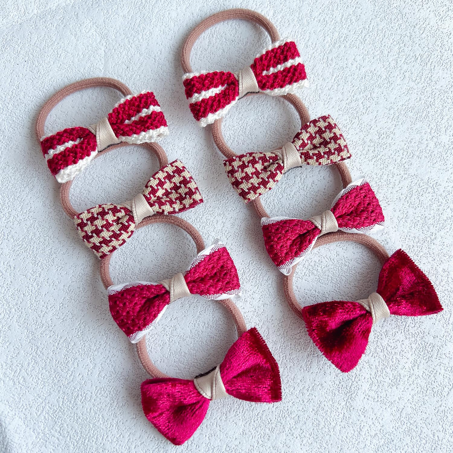 ELEMIRSA 15 Pairs Baby Girl Hair Ties with Bow Ponytail Holders Girl Hair Accessories Brown Bow Hair Ties for Little Girl Teens Toddler Kids