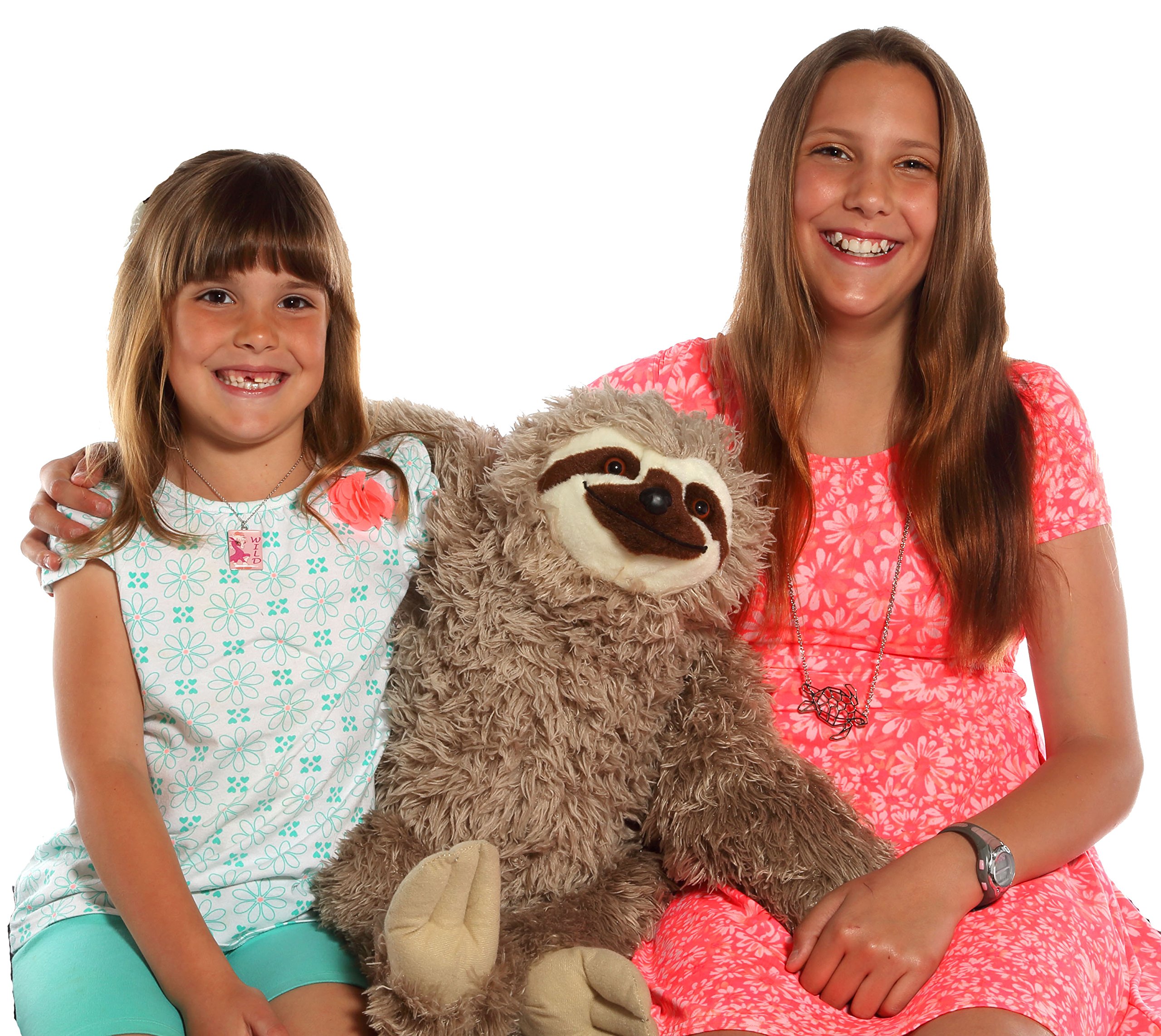 Wild Republic 15888 17379 Erezoso Con Tres Dedos Peluches Jumbo pluszowy leniwiec, duża przytulanka, pluszowa zabawka, Cuddlekins, 76 cm, 30"