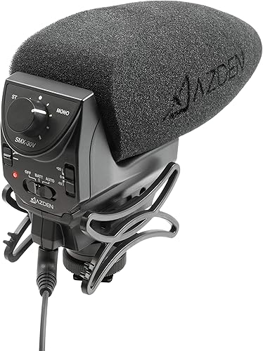 AZDEN SMX-30V Estéreo/Mono Micrófono de Video Mezclable