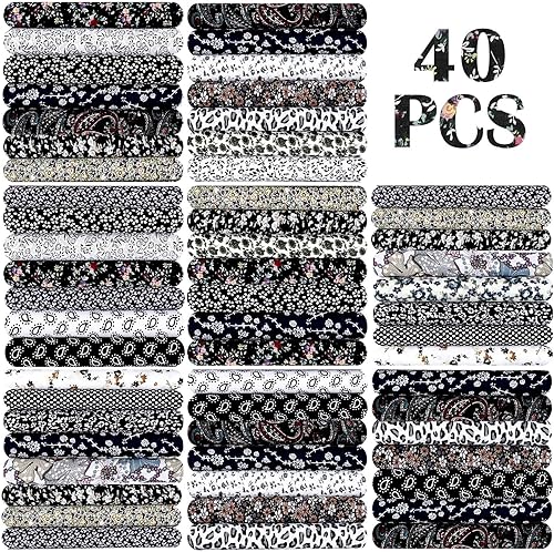Ganeen 40 Pcs 20" x 20" Quilting Cotton Fabric Squares Patchwork Fabrics Cotton Printed Craft Fabric Patchwork Bundles Quilting Fabric Craft Fat disponible en Yaxa El Salvador