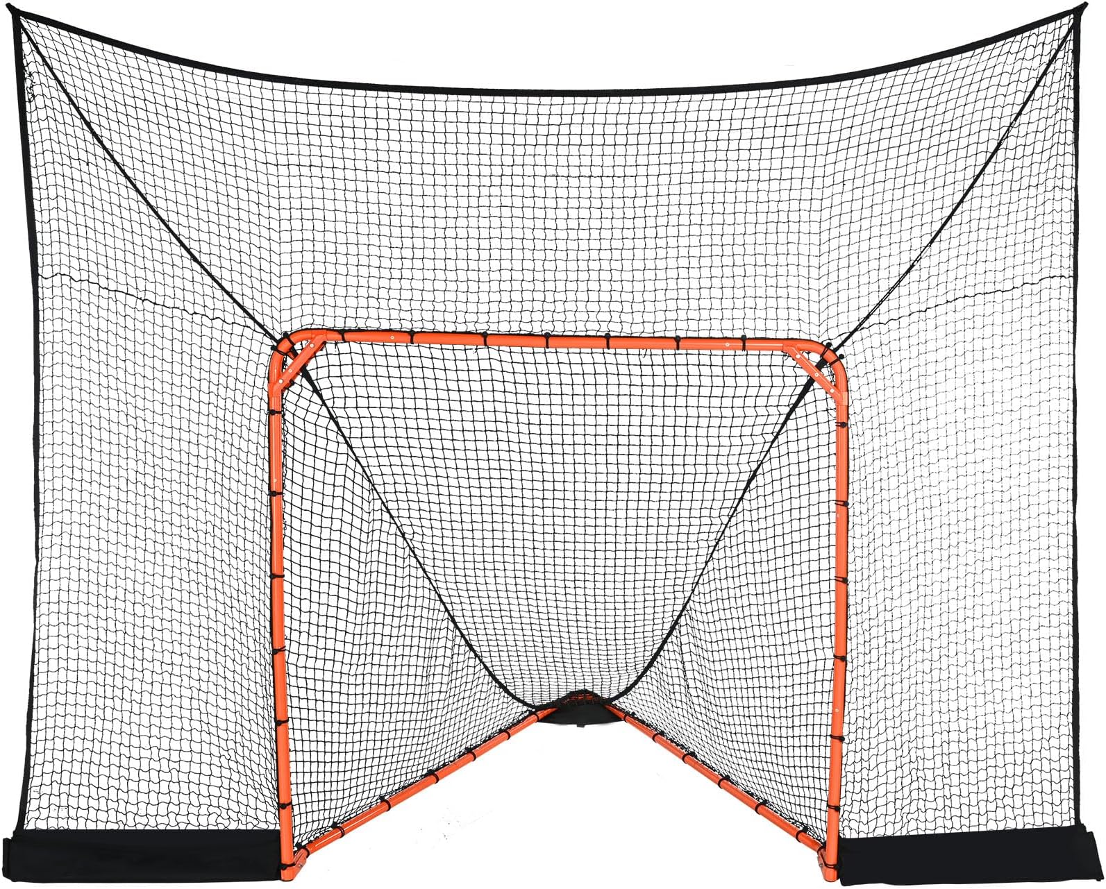 VEVOR Hockey Lacrosse Goal Net Backstop with Extended Coverage, 12'x9'Complete Accessories Training Net, Quick Easy Setup Backyard Lacrosse Equipment, Perfect for Youth Adult Training (NET ONLY)
