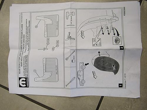 Miniatura 3 de Mopar Dodge RAM 2500 3500 - Protectores de salpicaduras para servicio dual, para trabajo dual, nuevo OEM