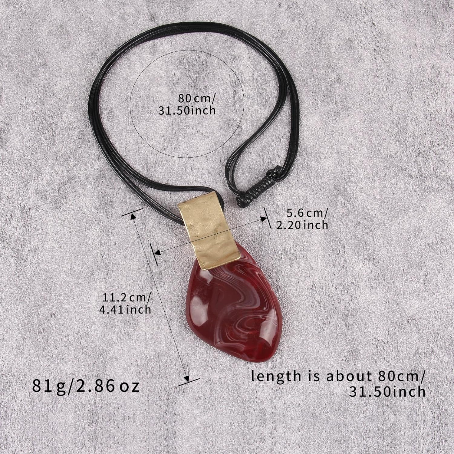 Leather Long Necklaces for Women Chunky Necklaces Boho Retro Pendant Necklace Adjustable Rope Women's Jewelry - Image 5