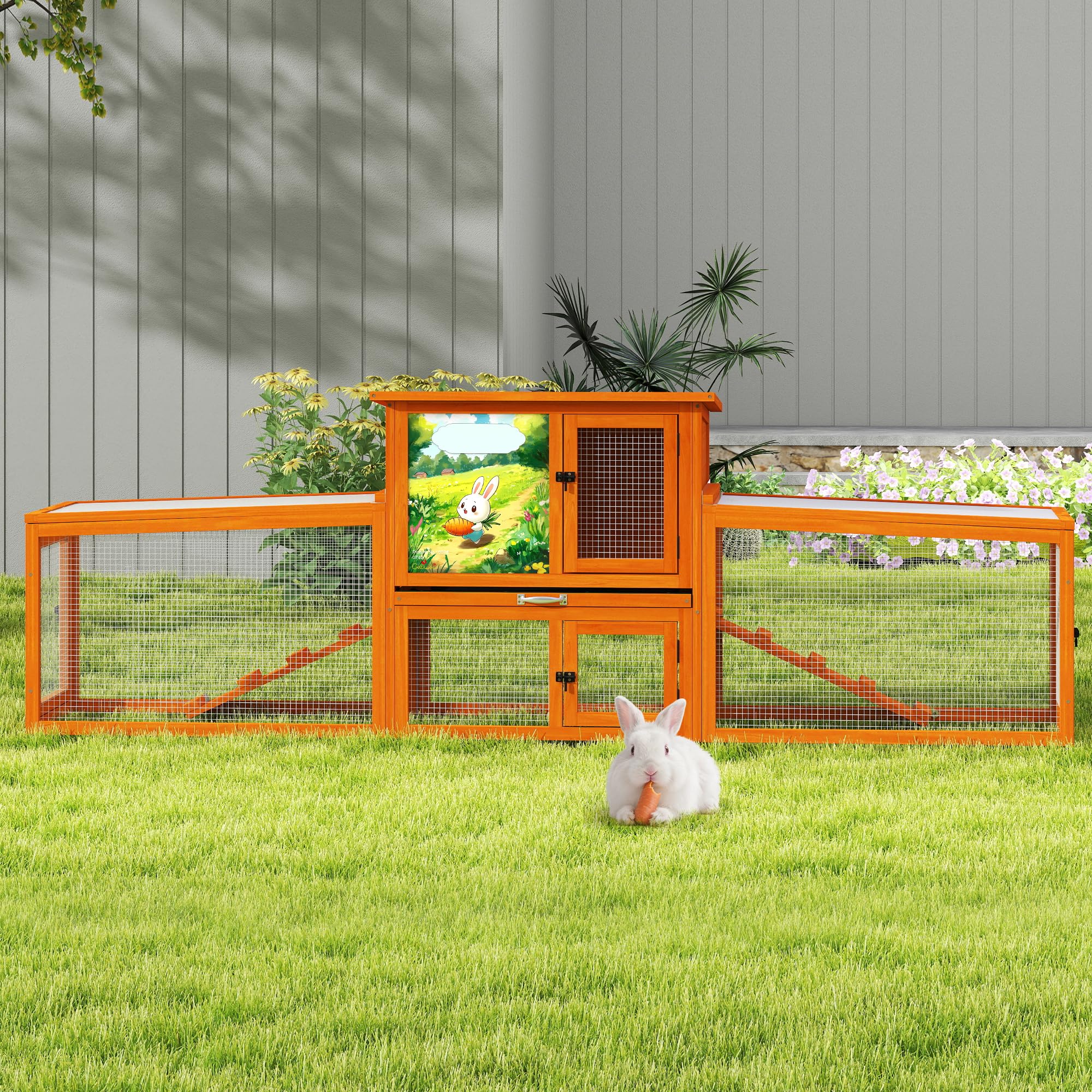 Amazon.com: COZIWOW 82” Extra Large Fashion Wooden Outdoor Rabbit