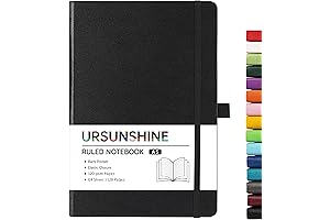 Ruled Notebook/Journal: The Ultimate Note-Taking Companion with Pen Holder & Inner Pocket