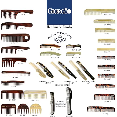 Miniatura 7 de Giorgio G49 - Peine desenredante grande de 5.75 pulgadas, dientes anchos para cabello grueso y rizado, peine desenredante de pelo largo para húmedo