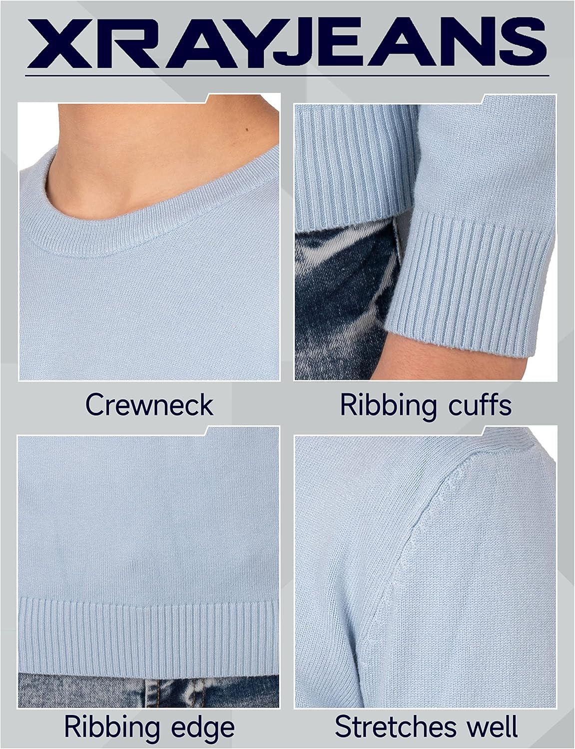 X RAY Boys Crewneck Sweater (XS - XXL), School Uniform Big Boys' & Little Kids Youth Crew Neck Long Sleeve Pullover - Image 8