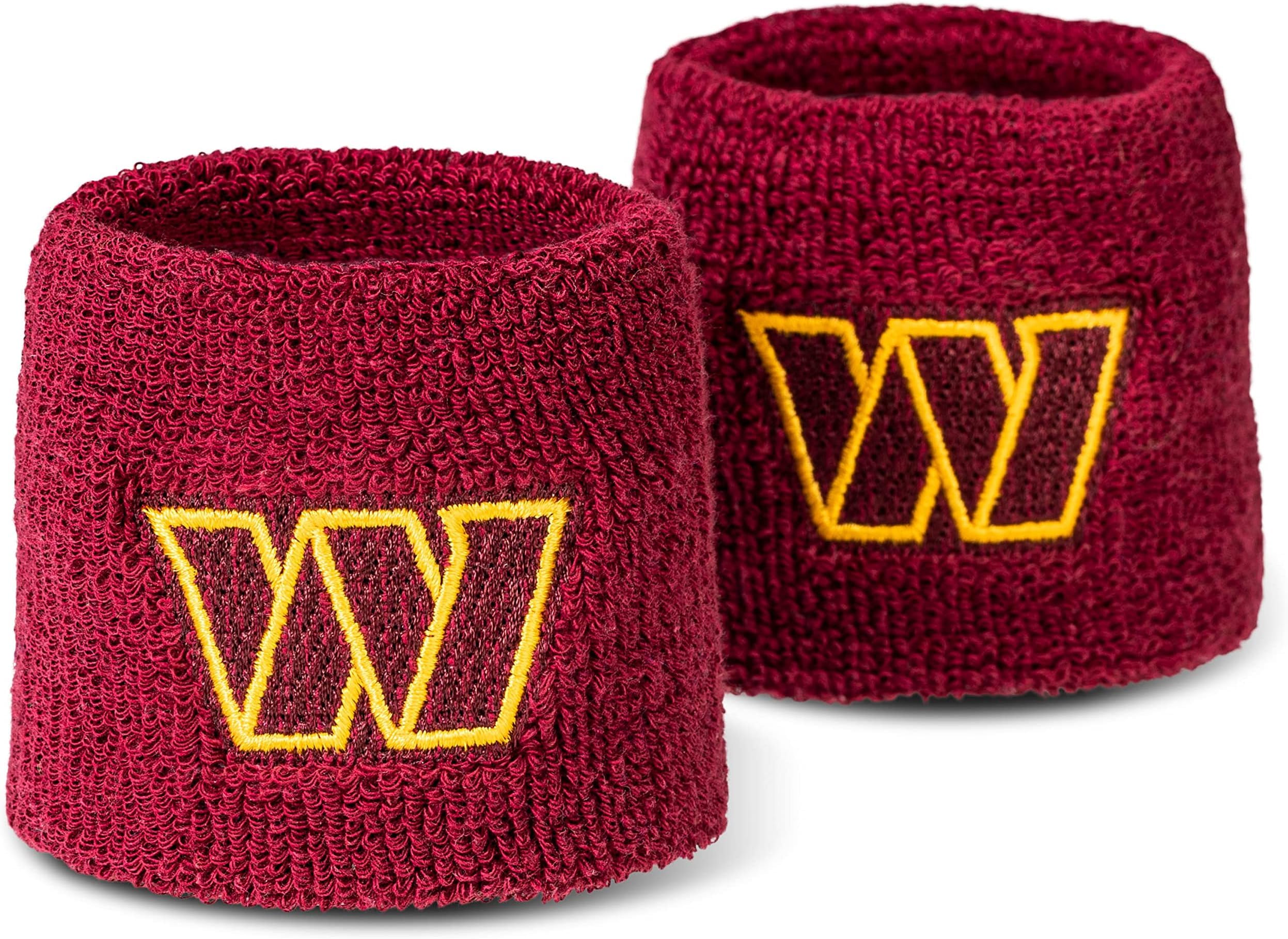 Franklin Sports Washington Commanders NFL Kids Wristbands - Youth NFL Team Logo Wristbands - Nylon Sweatbands for Kids - Great for Football Fan Costumes + Uniforms - Pair (Pack of 6)