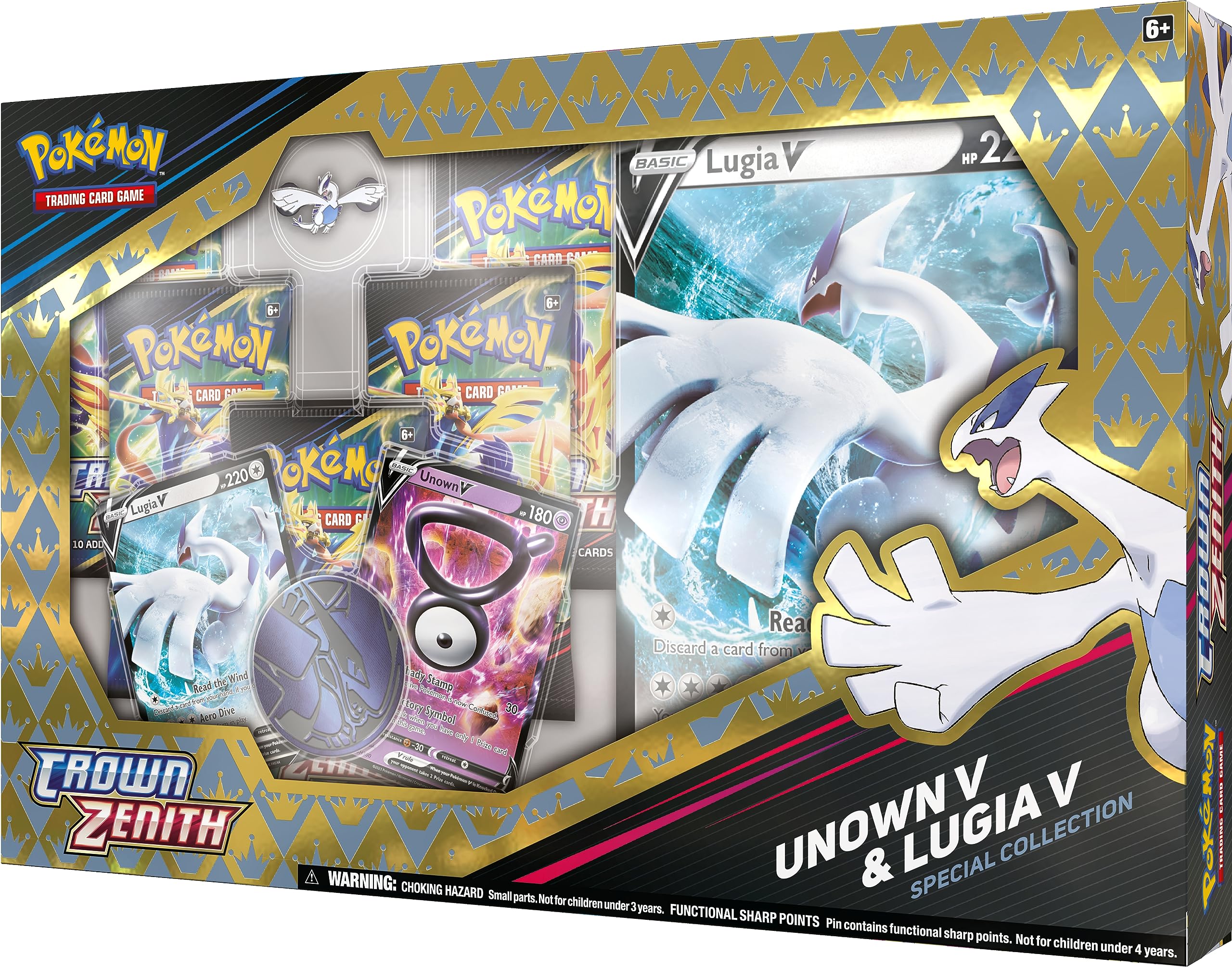 Amazon.com: Pokemon Trading Card Game: Unown V & Lugia V Crown