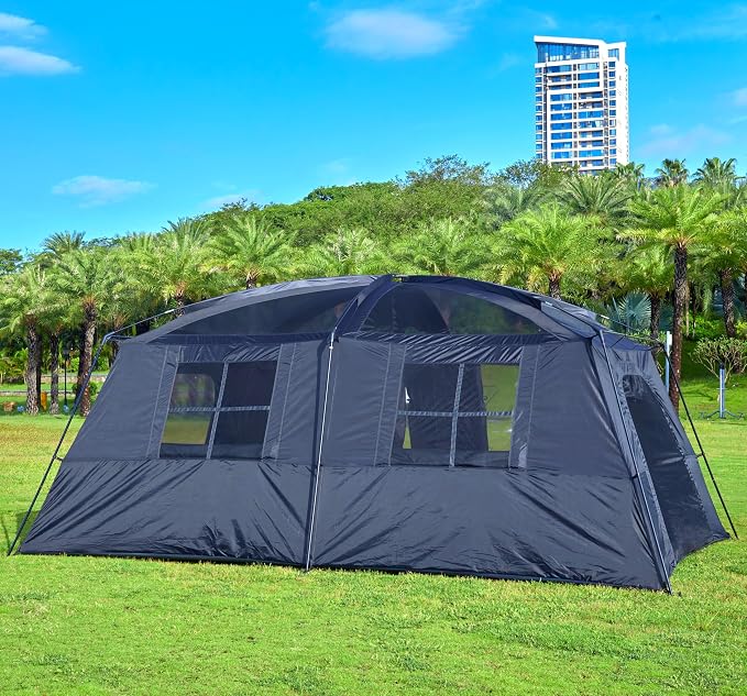 Carpa extra grande para 14 personas color negro miniatura 9