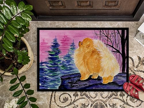 Miniatura 3 de Caroline's Treasures SS8606MAT - Felpudo Pomerania de 18 x 27 pulgadas, para interiores y exteriores, para entrada, antideslizante, lavable, de pelo