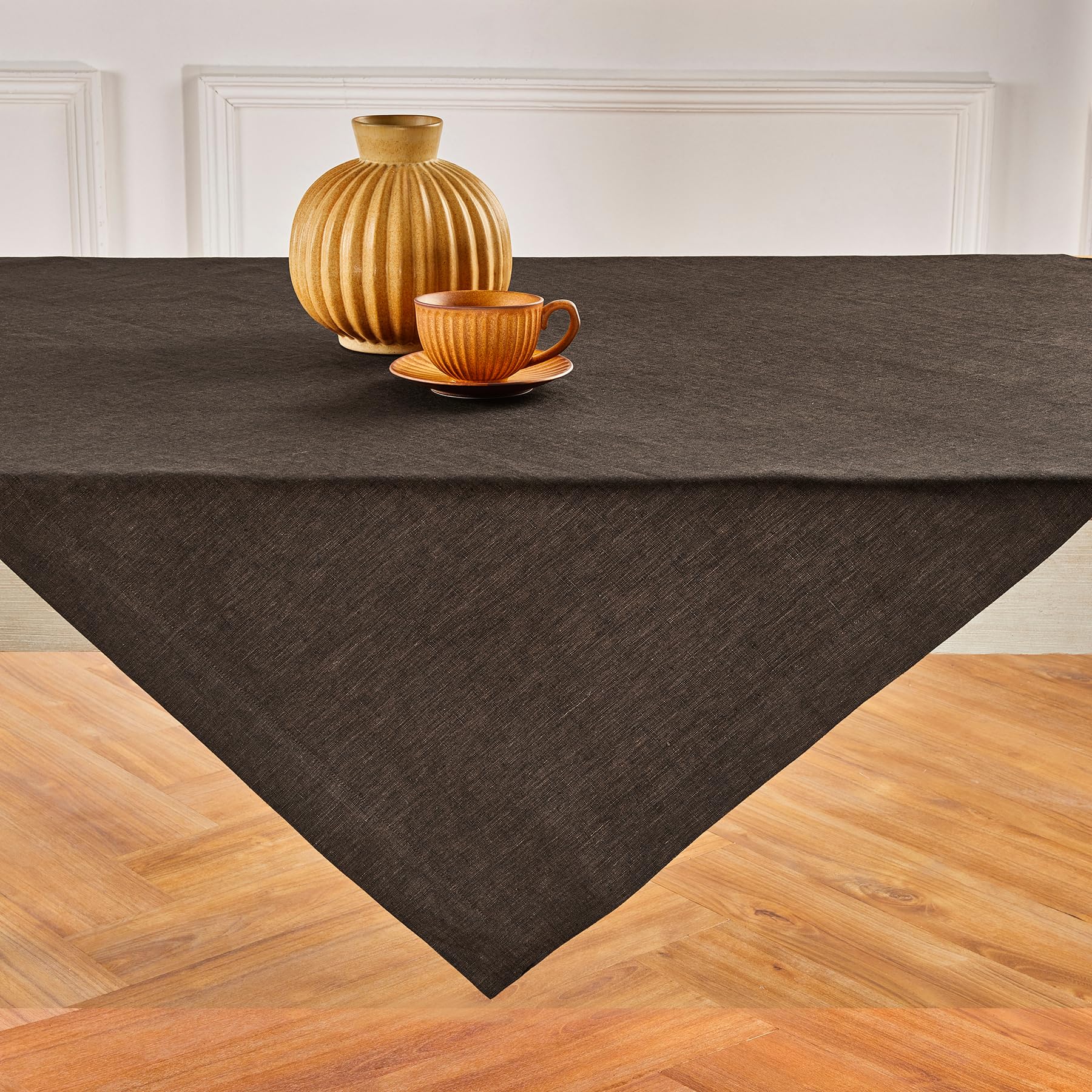 Amazon.com: Solino Home Linen Tablecloth 52 x 52 Inch – 100% Pure Linen ...