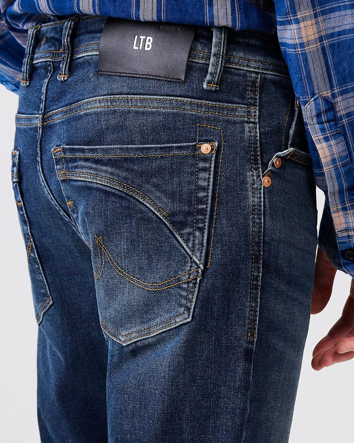 LTB Roden Men's Jeans Bootcut Blue Arona Wash W28-W40 Cotton Stretch image 3