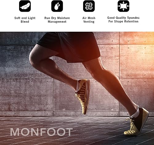Miniatura 4 de MONFOOT 5-10 pares de calcetines deportivos acolchados para correr con lengüeta en el talón para hombres y mujeres