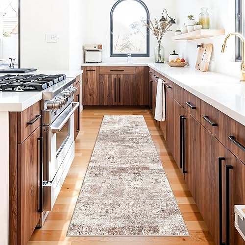 Miniatura 92 de RUUGME - Alfombra lavable abstracta de 4 x 6: alfombras de área para sala de estar con respaldo antideslizante, alfombra neutra resistente a