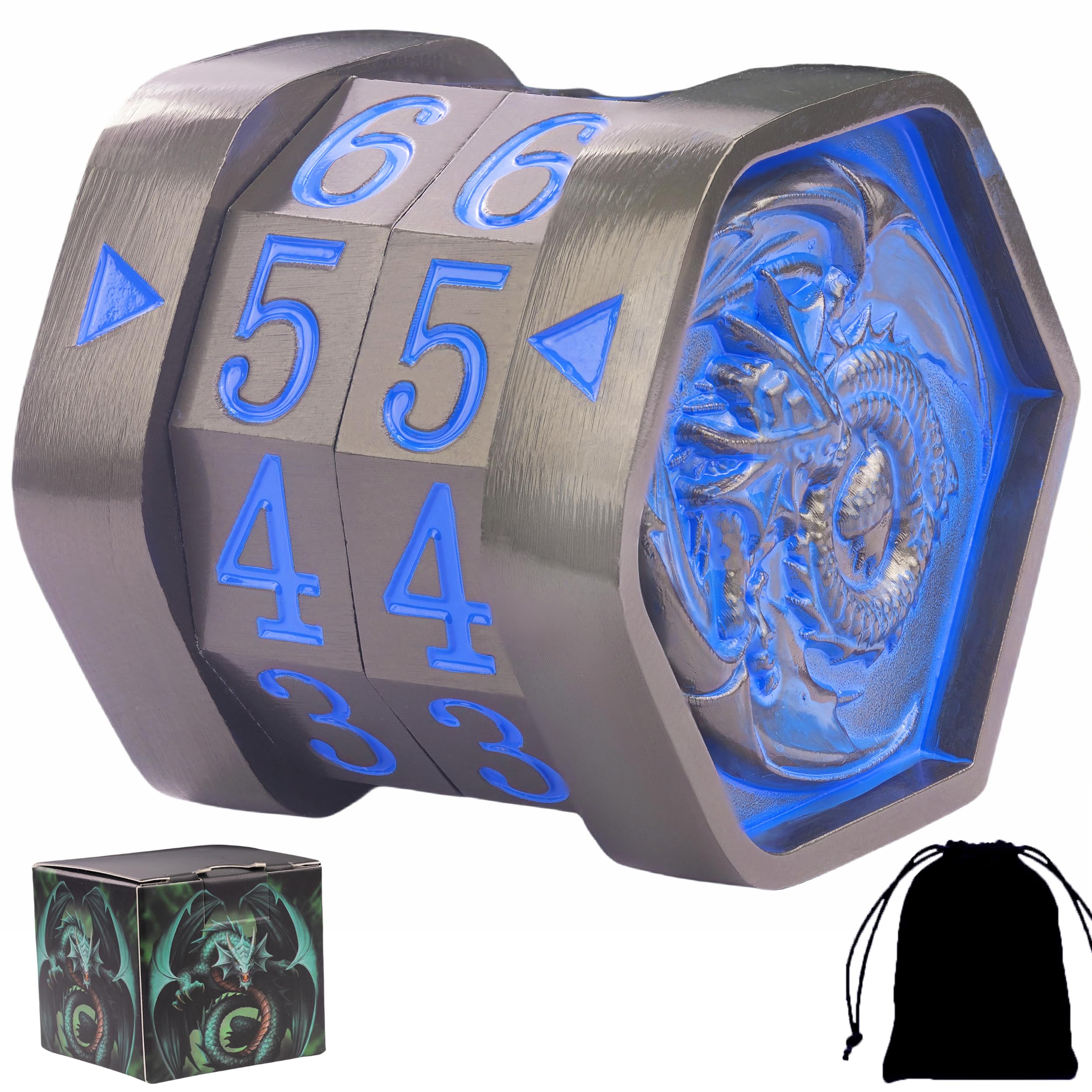 MTG Life Counter MTG Metal MTGs Commander Life Counter Wheel - Aucune installation nécessaire - Emballage cadeau - Convient pour les jeux de société, les jeux de cartes, compatible avec MTG et TTRPG