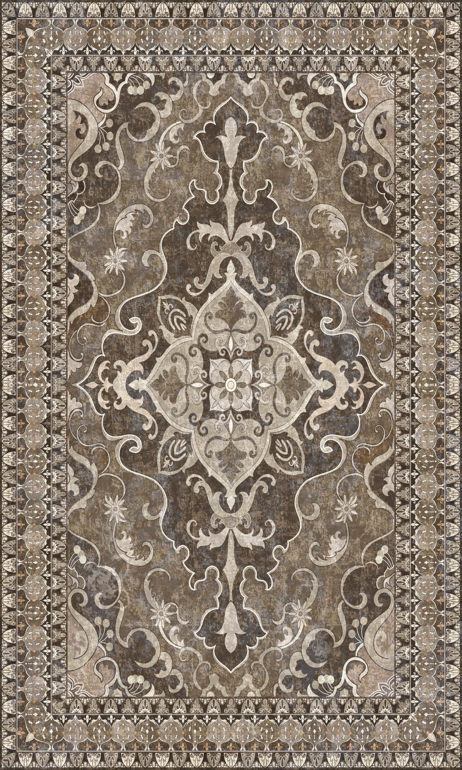 KOZYFLY Washable Entryway Rug 3x5 Ft Area Rugs Cotton Rubber Backed - View #14