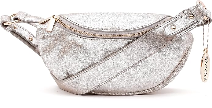 silver fanny pack amazon