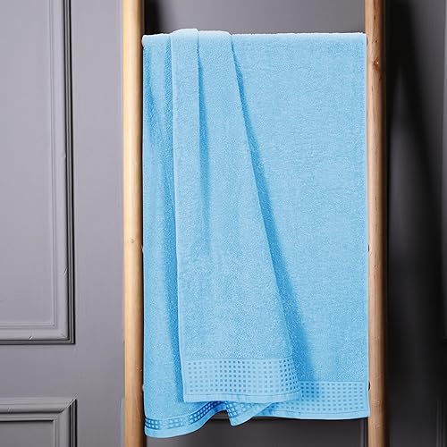 Vista 456 de GLAMBURG Juego de 6 toallas de 100% algodón ultra suave, contiene 2 toallas de baño de 28 x 55 pulgadas, 2 toallas de mano de 16 x 24 pulgadas y 2