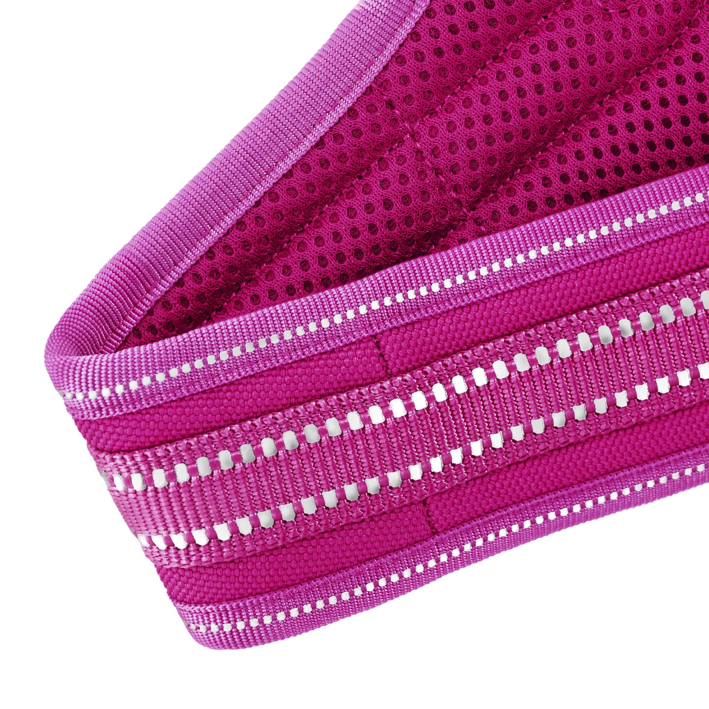 Record - Harnais pour chien Action Alpes - Couleur Fuchsia - Taille XL - Matière : Nylon Tressé avec Bandes Réfléchissantes 3M ScotchLite - Circonférence 90-125 cm